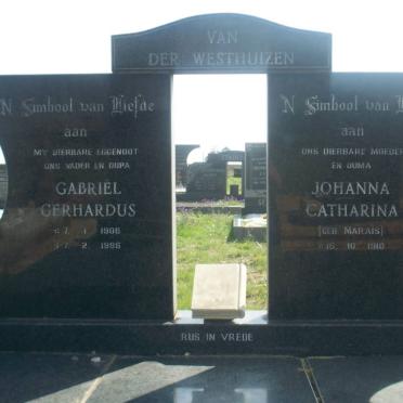 WESTHUIZEN Gabriel Gerhardus, van der 1906-1996 &amp; Johanna Catharina MARAIS 1910-
