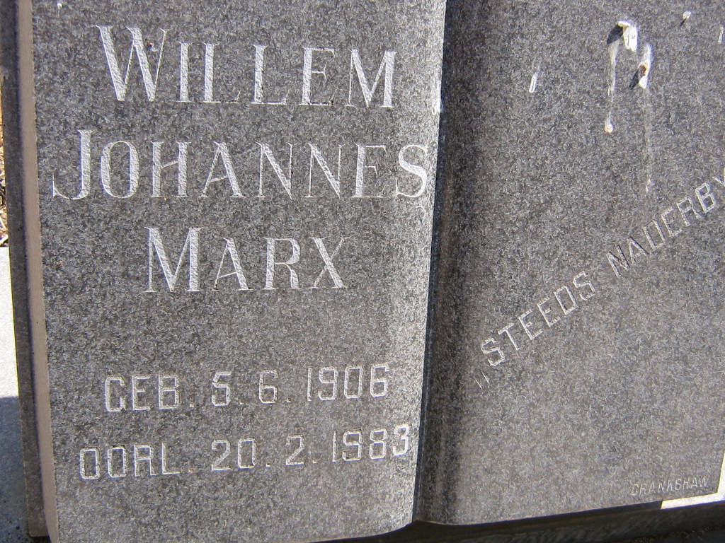 MARX Willem Johannes 1906-1983