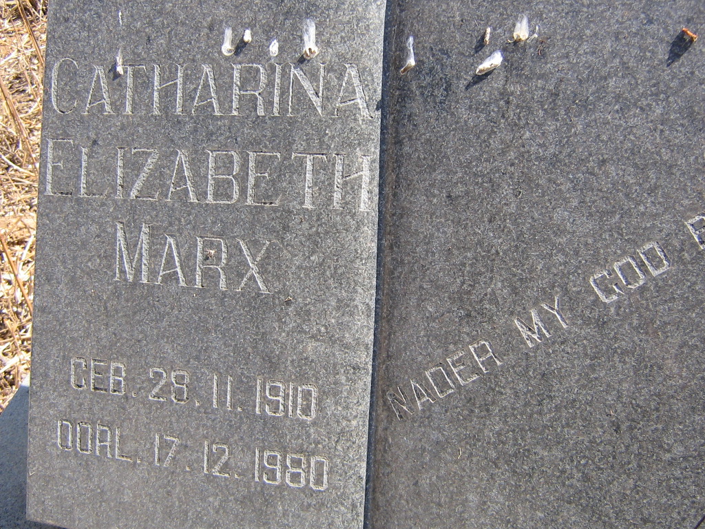MARX Catharina Elizabeth 1910-1980