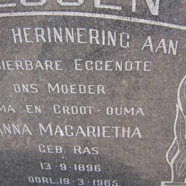 ? Anna Magarietha nee RAS 1896-1965
