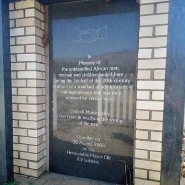 09. Memorial for all unidentified men, woman and children buried here.