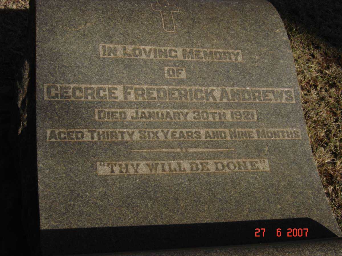 ANDREWS George Frederick -1921