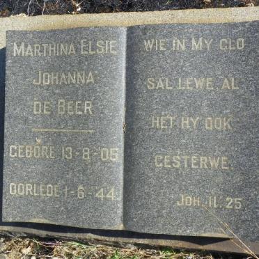 BEER Marthina Elsie Johanna, de 1905-1944