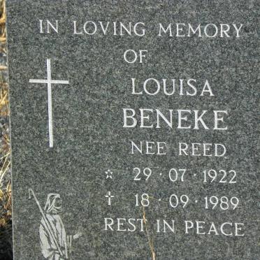 BENEKE Louisa nee REED 1922-1989