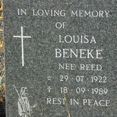 BENEKE Louisa nee REED 1922-1989