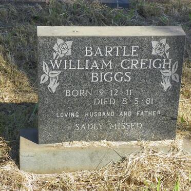 BIGGS Bartle William Creigh 1911-1981