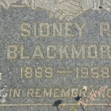 BLACKMORE Sidney P. 1869-1958