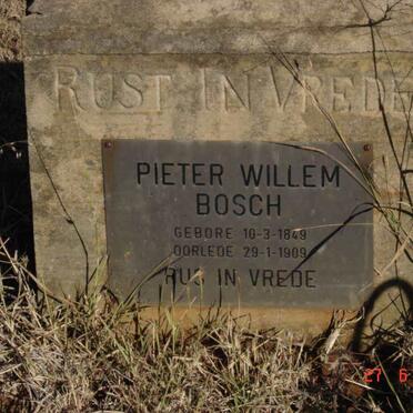 BOSCH Pieter Willem 1849-1909