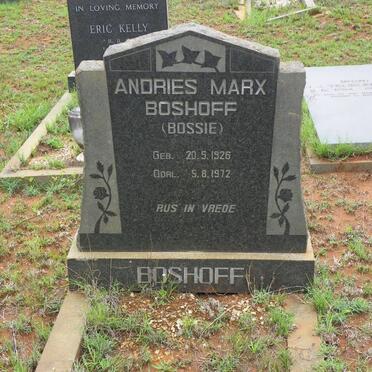 BOSHOFF Andries Marx 1926-1972