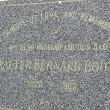 BOOTH Walter Bernard 1920-1963