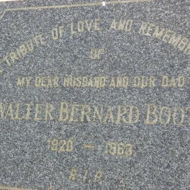 BOOTH Walter Bernard 1920-1963