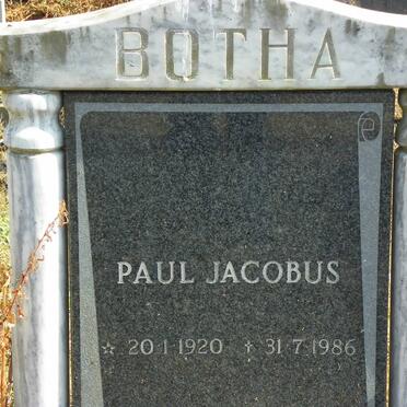 BOTHA Paul Jacobus 1920-1986