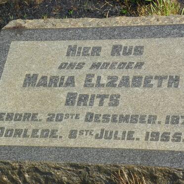 BRITS Maria Elizabeth 1873-1955