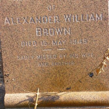 BROWN Alexander William -1948