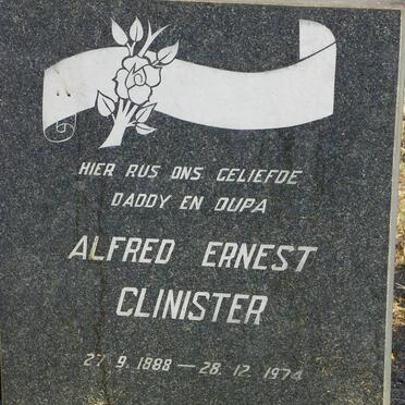 CLINISTER Alfred Ernest 1888-1974