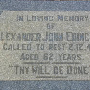 EDINGTON Alexander John -1943