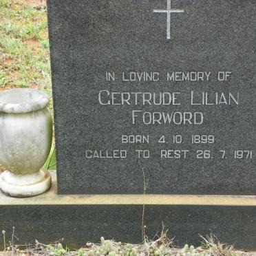 FORWORD Gertrude Lilian 1899-1971