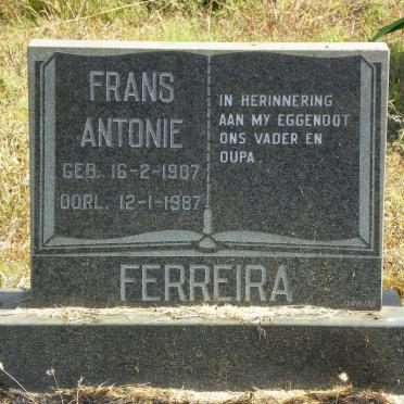 FERREIRA Frans Antonie 1907-1987