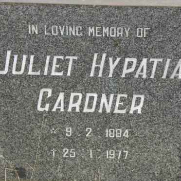GARDNER Juliet Hypatia 1884-1977