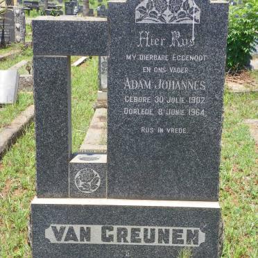 GREUNEN Adam Johannes, van 1902-1964