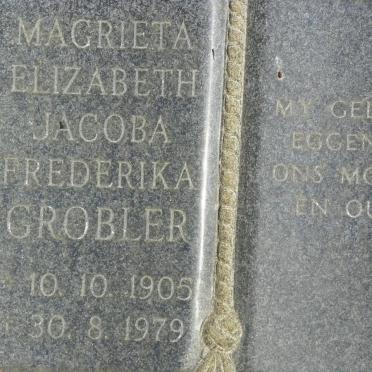GROBLER Magrieta Elizabeth Jacoba Frederika 1905-1979