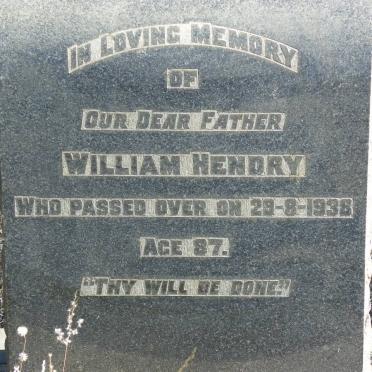 HENDRY William -1938