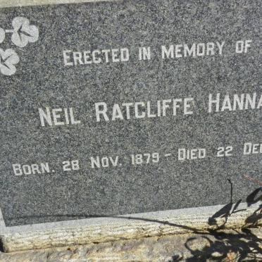 HANNAH Neil Ratcliffe 1879-1950