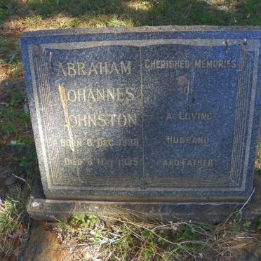 JOHNSTON Abraham Johannes 1888-1935