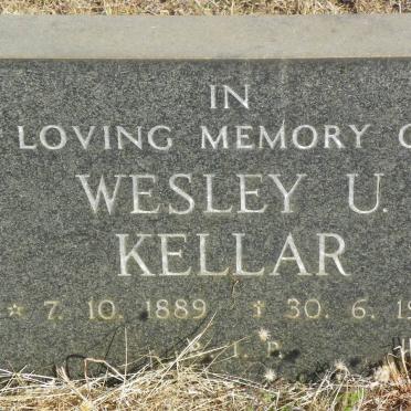 KELLAR Wesley U. 1889-1976