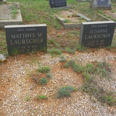 LAUBSCHER Matthys M. 1891-1971 &amp; Susanna 1891-1976