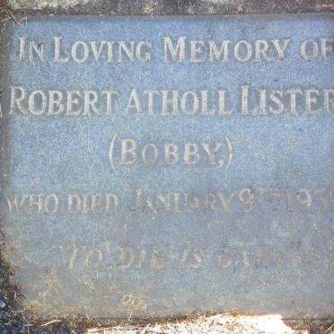 LISTER Robert Atholl -1939