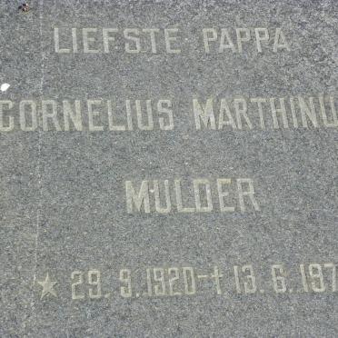 MULDER Cornelius Marthinus 1920-1974