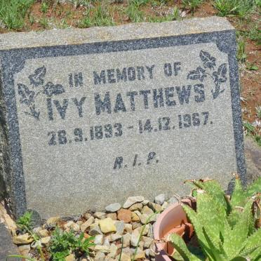 MATTHEWS Ivy 1893-1967