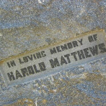 MATTHEWS Harold