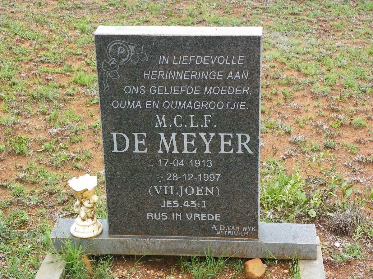 MEYER M.C.L.F., de nee VILJOEN 1913-1997