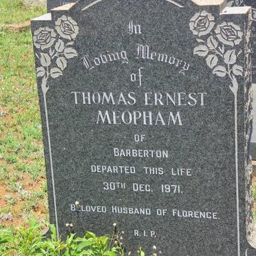 MEOPHAM Thomas Ernest -1971