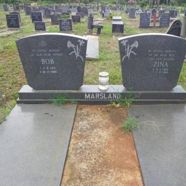 MARSLAND Bob 1915-1990 &amp; Zina 1922-1985