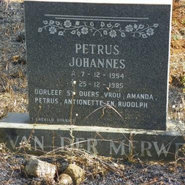 MERWE Petrus Johannes, van der 1954-1985
