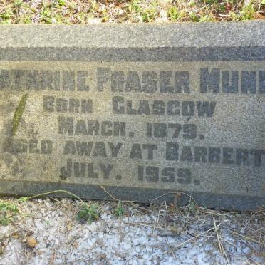 MUNRO Cathrine Fraser 1879-1959