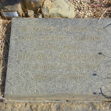 MARSLAND Lillian 1891-1972