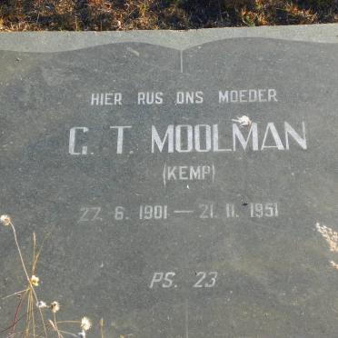MOOLMAN G.T. nee KEMP 1901-1951