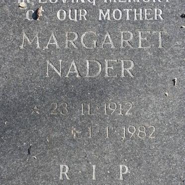 NADER Margaret 1912-1982