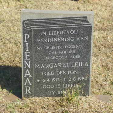 PIENAAR Margaret Leila nee DENTON 1912-1980