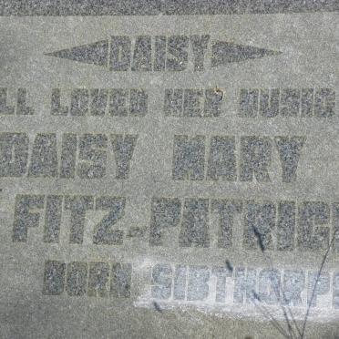 PATRICK Daisy Mary, FITZ nee SIBTHORPE