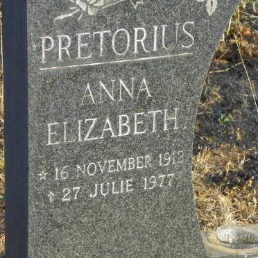 PRETORIUS Anna Elizabeth 1912-1977