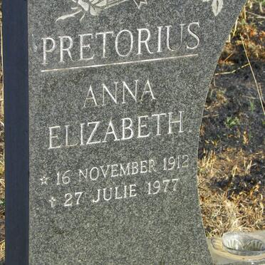 PRETORIUS Anna Elizabeth 1912-1977
