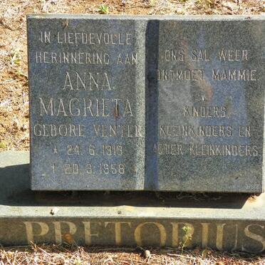 PRETORIUS Anna Magrieta nee VENTER 1919-1958