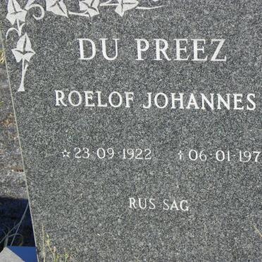 PREEZ Roelof Johannes, du 1922-1977