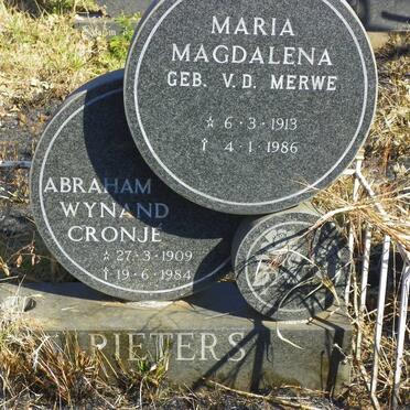 PIETERS Abraham Wynand Cronje 1909-1984 &amp; Maria Magdalena V.D. MERWE 1913-1986