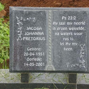 PRETORIUS Jacoba Johanna 1951-2001